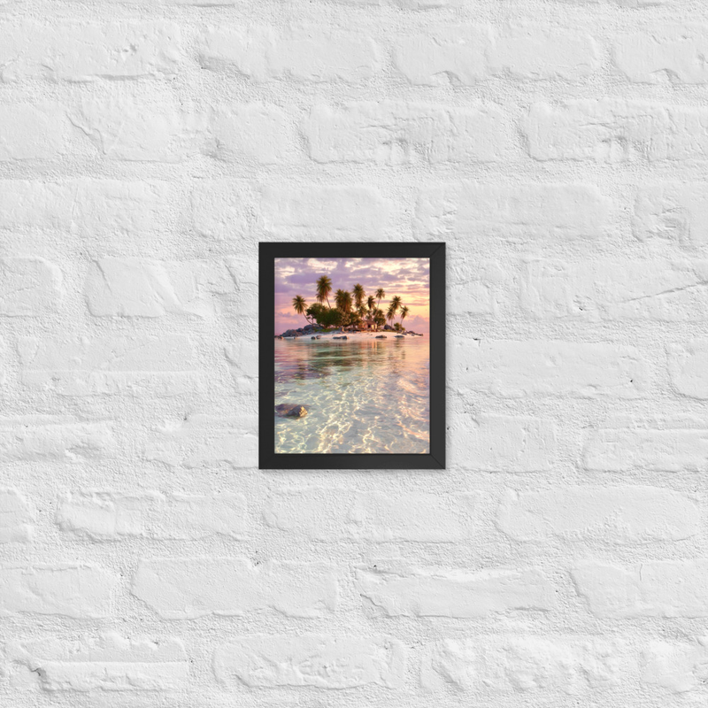 Isla Touch Premium Luster Photo Paper Framed Poster 