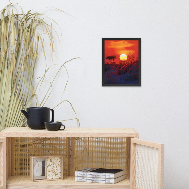 Starry Waste Premium Luster Photo Paper Framed Poster 