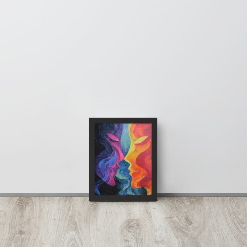 Rainbow Premium Luster Photo Paper Framed Poster 