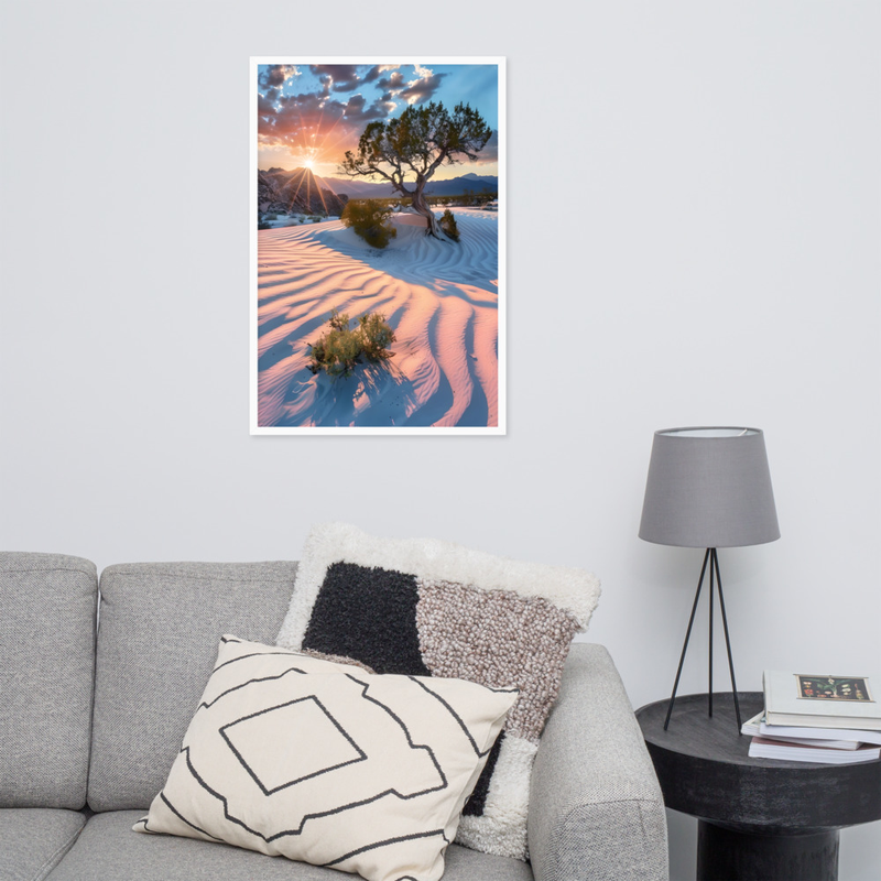 Shadowed Dunes Premium Luster Photo Paper Framed Poster