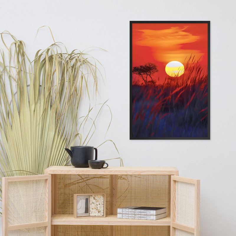 Starry Waste Premium Luster Photo Paper Framed Poster