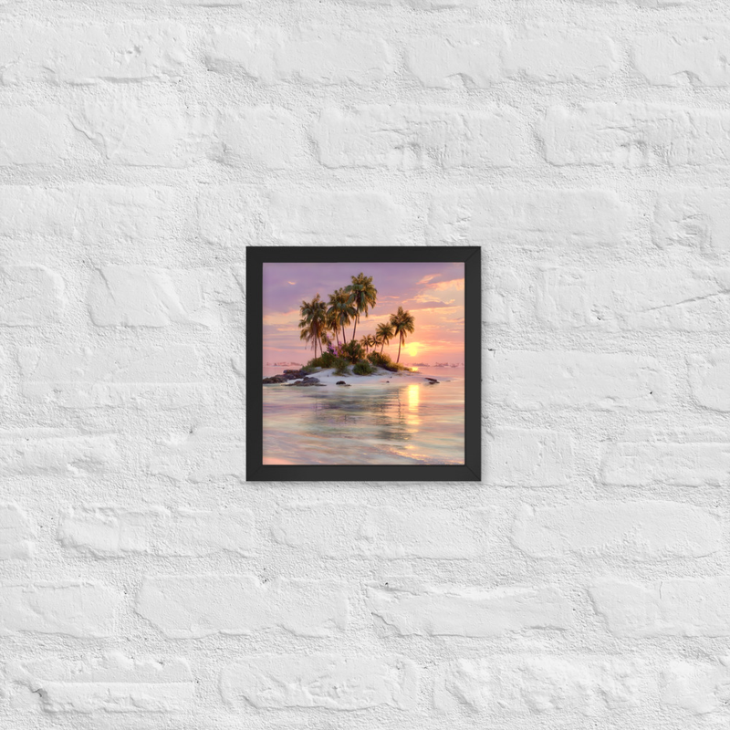Heaven Island Premium Luster Photo Paper Framed Poster 
