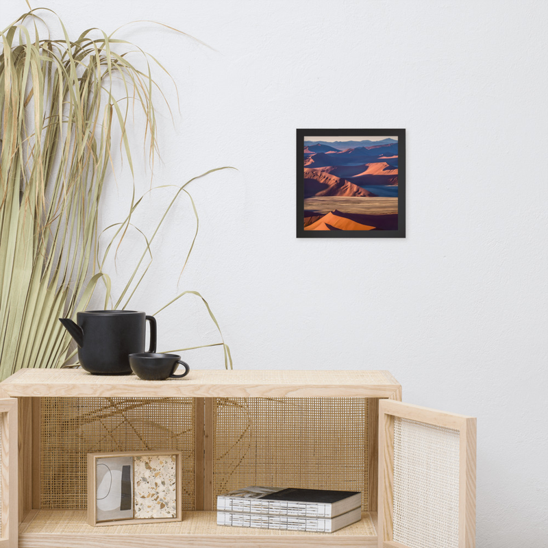 Shimmering Dunes Premium Luster Photo Paper Framed Poster 
