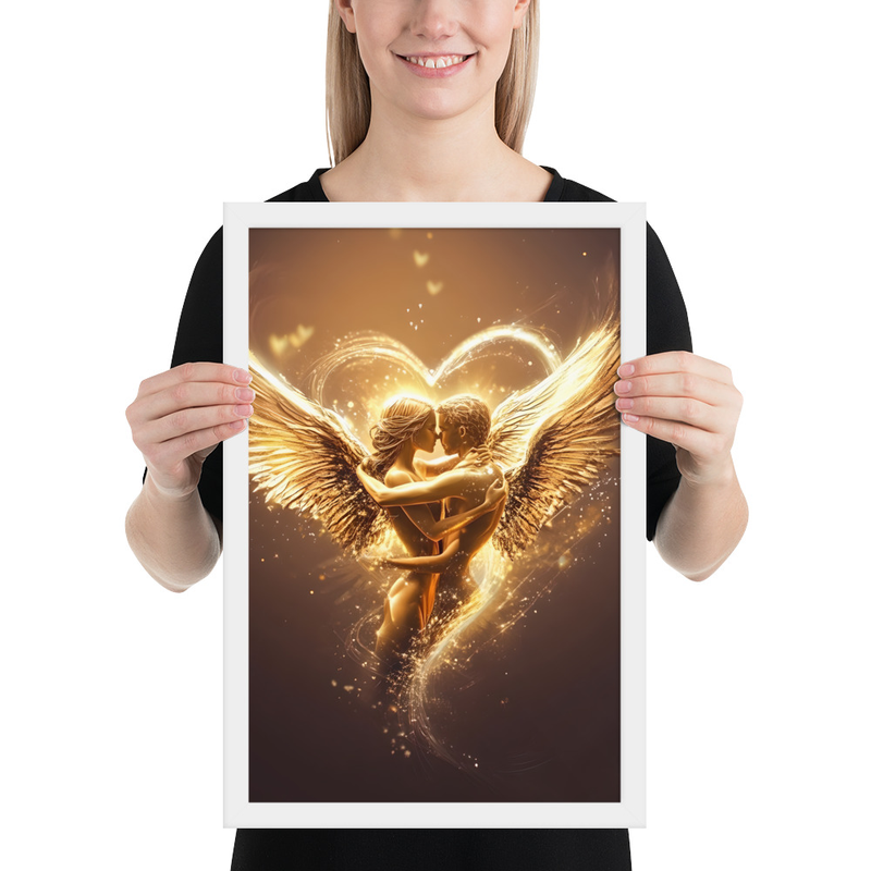 Loving Angels Premium Luster Photo Paper Framed Poster