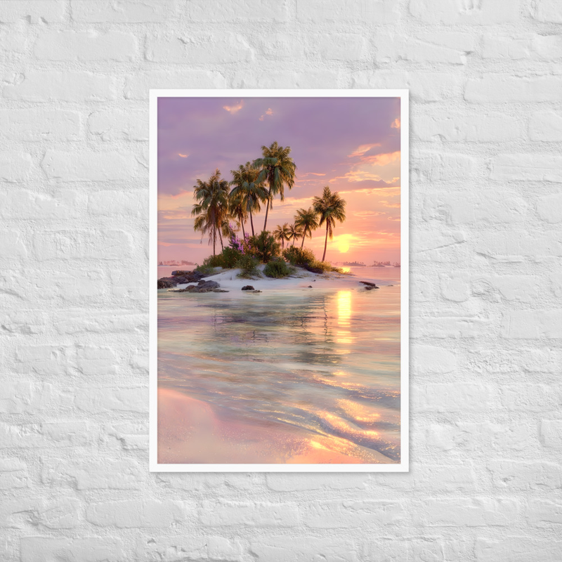 Heaven Island Premium Luster Photo Paper Framed Poster