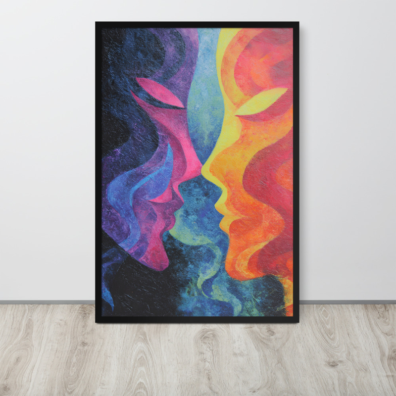 Rainbow Premium Luster Photo Paper Framed Poster 