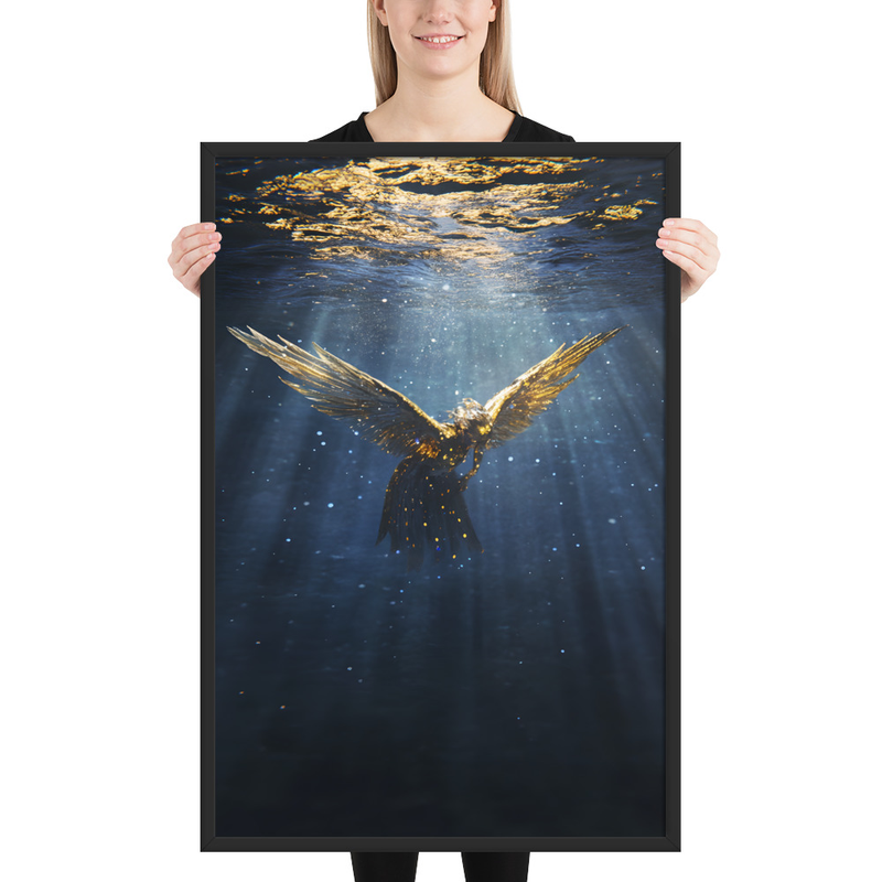 Water Bliss Premium Luster Photo Paper Framed Poster