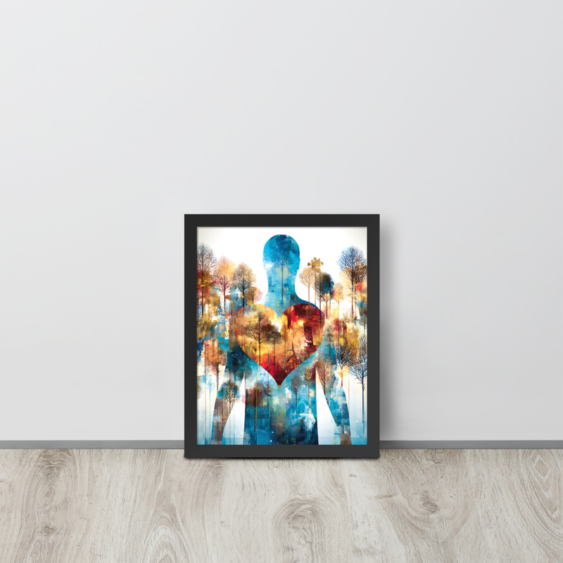 Growing Heart Premium Luster Photo Paper Framed Poster 