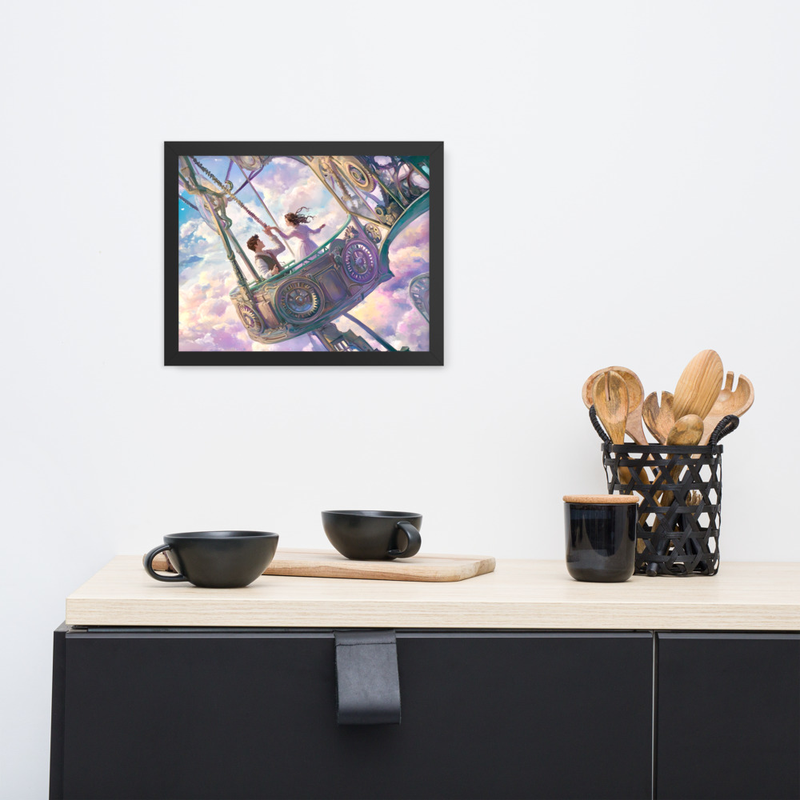 Sapphire Sky Premium Luster Photo Paper Framed Poster 