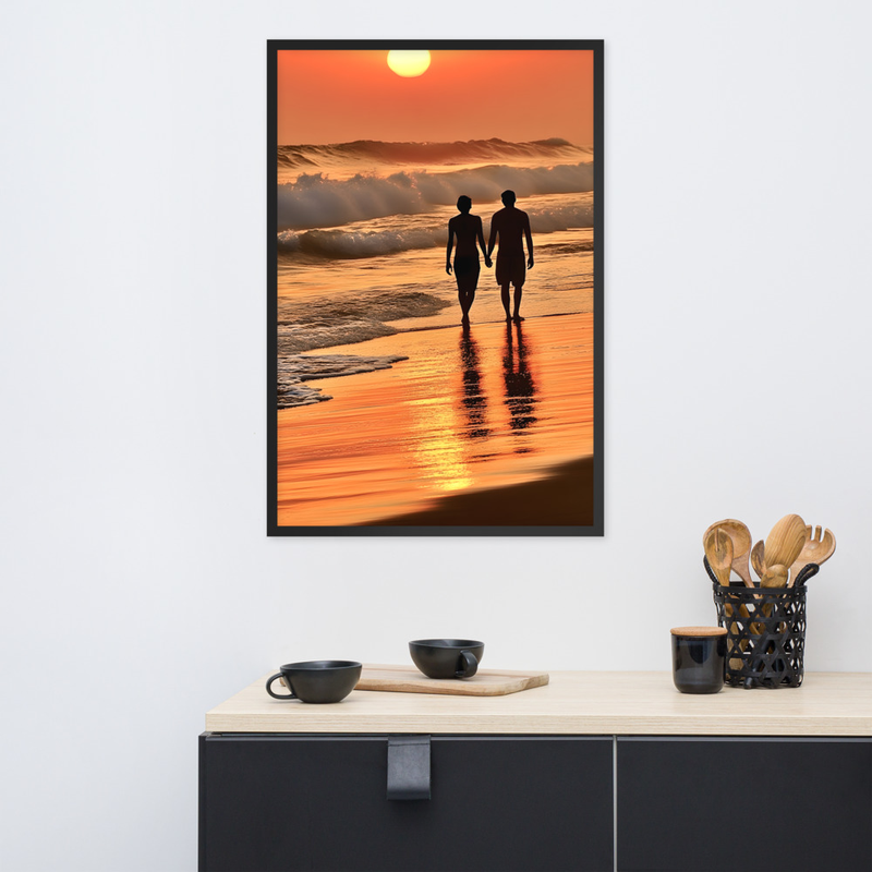 Golden Hour Premium Luster Photo Paper Framed Poster