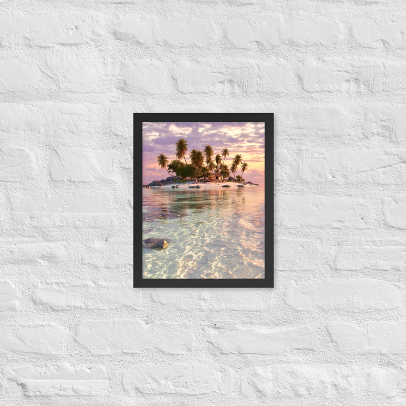 Isla Touch Premium Luster Photo Paper Framed Poster 