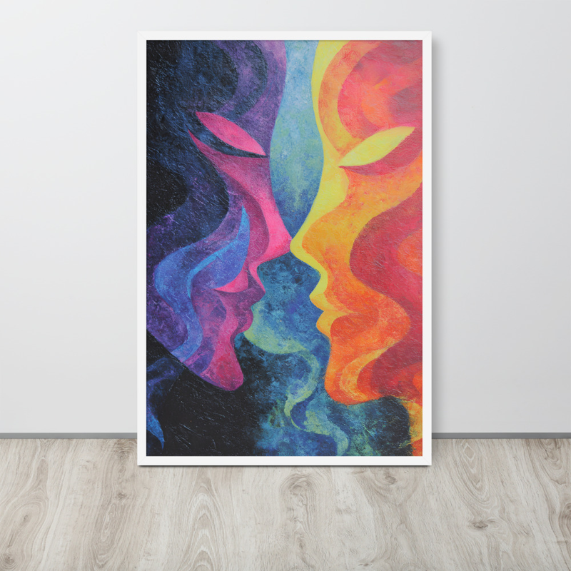 Rainbow Premium Luster Photo Paper Framed Poster