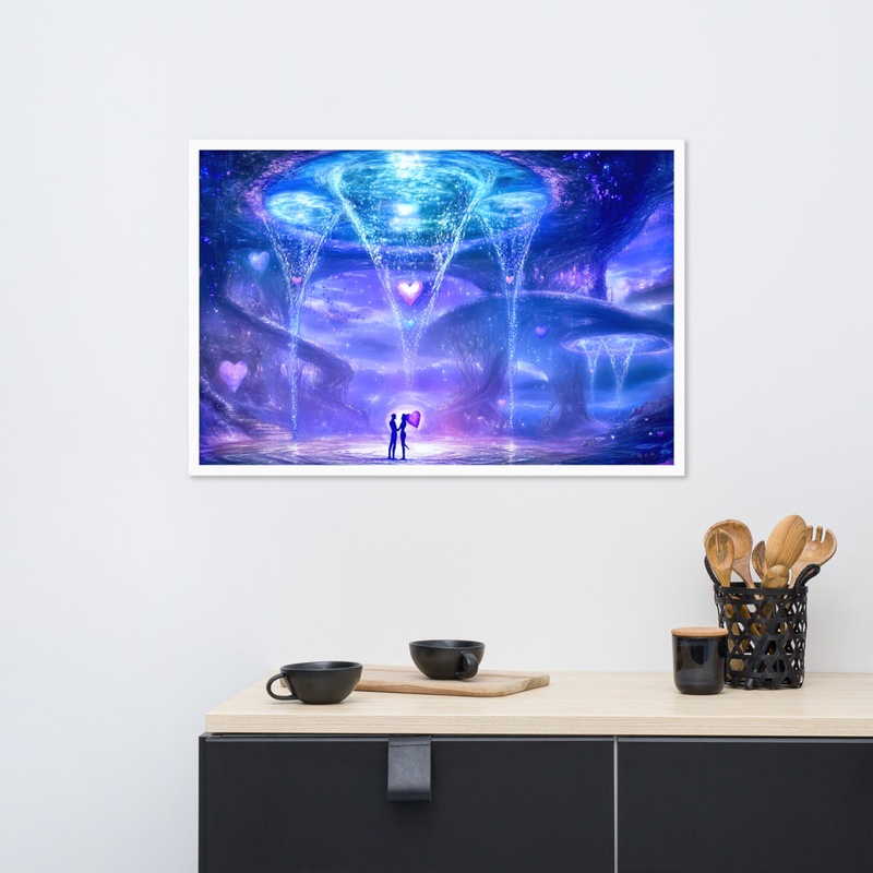 Romantic Fantasy Premium Luster Photo Paper Framed Poster