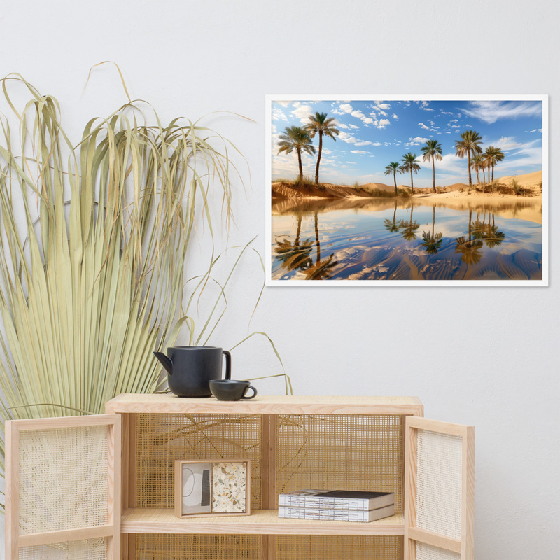 Oasis Glow Premium Luster Photo Paper Framed Poster