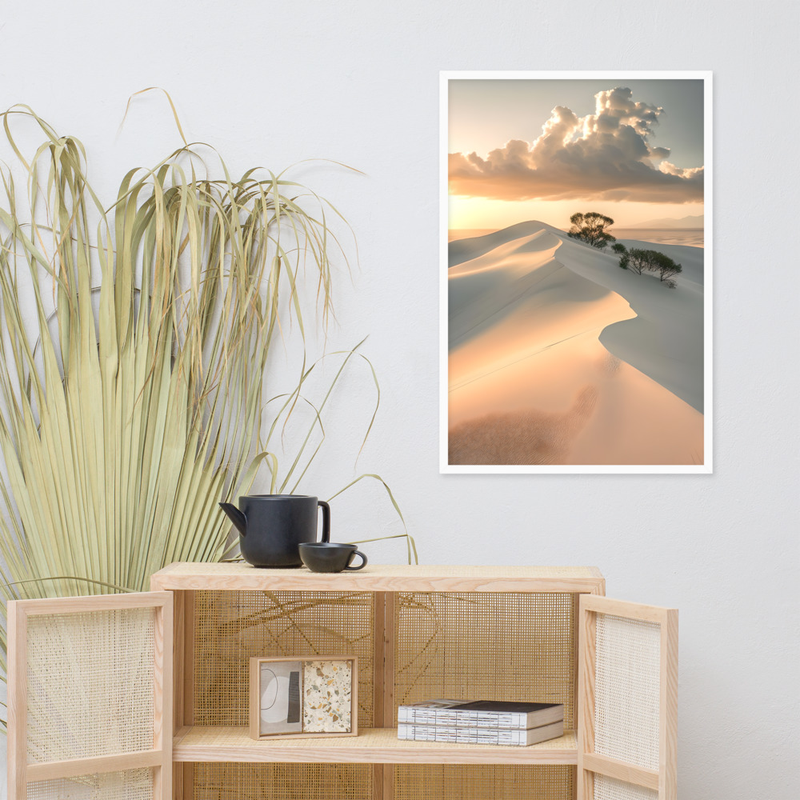 Sand Halo Premium Luster Photo Paper Framed Poster