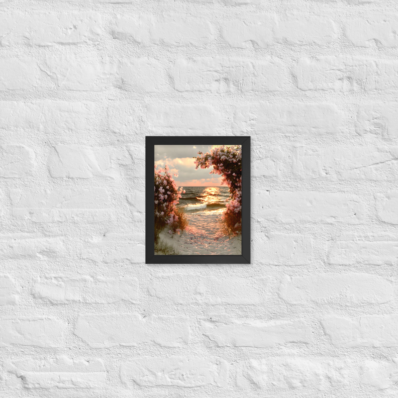 Flower Passage Premium Luster Photo Paper Framed Poster 