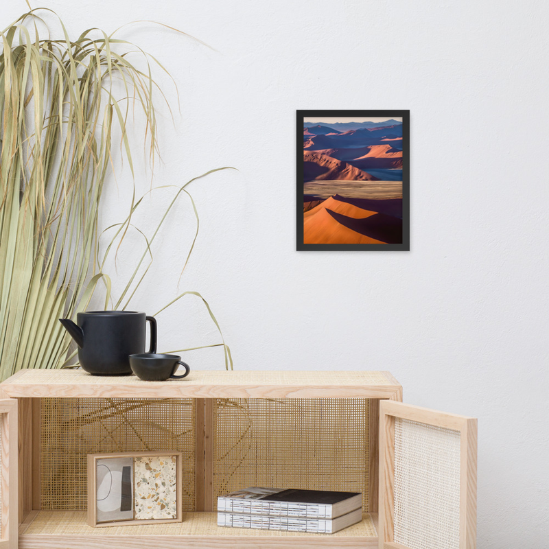 Shimmering Dunes Premium Luster Photo Paper Framed Poster 