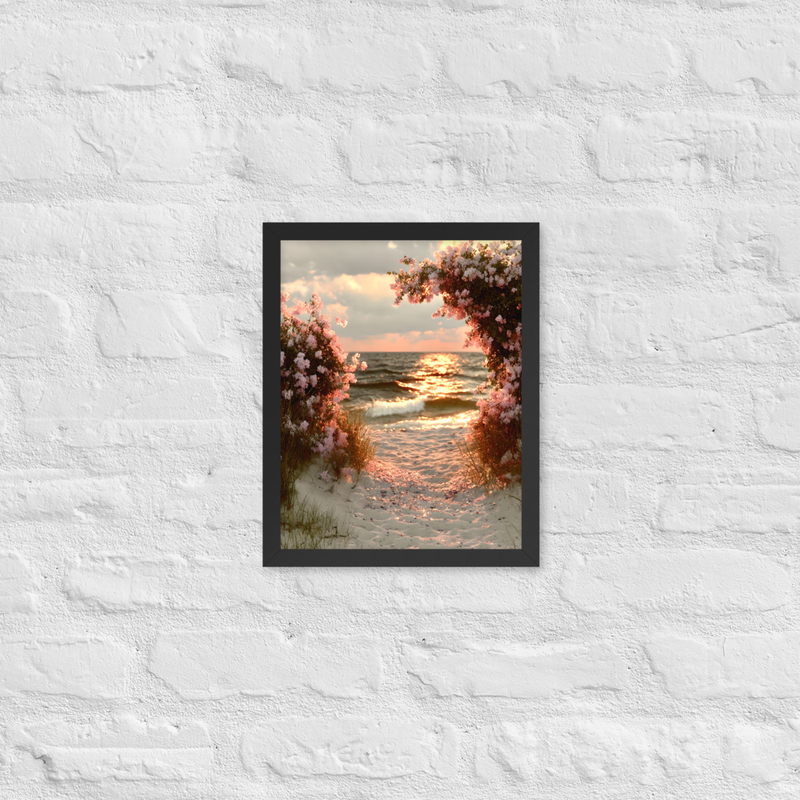 Flower Passage Premium Luster Photo Paper Framed Poster 