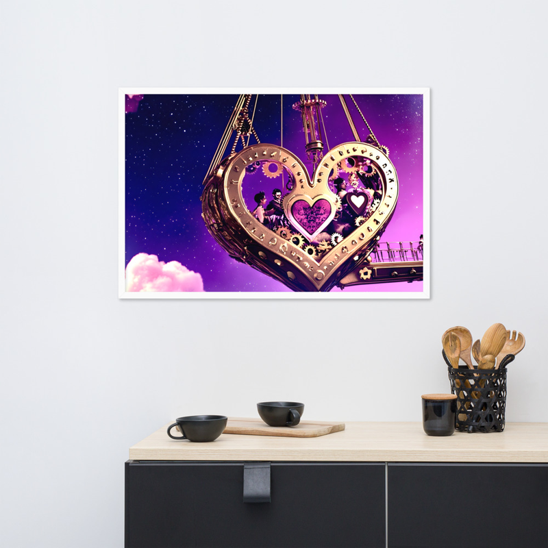 Starry Night Premium Luster Photo Paper Framed Poster