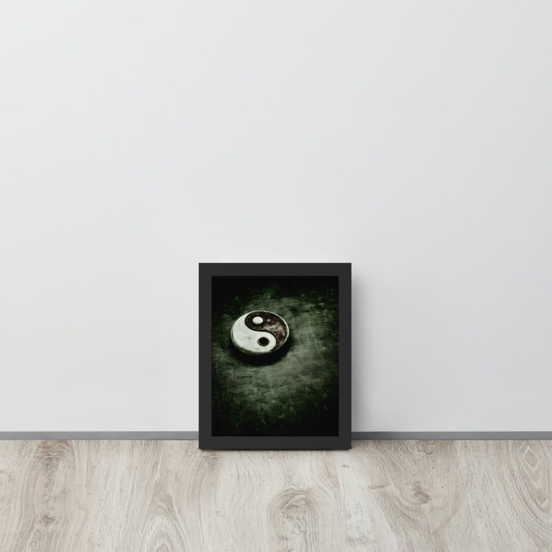 Ying Yang Premium Wall Art Premium Luster Photo Paper Framed Poster 