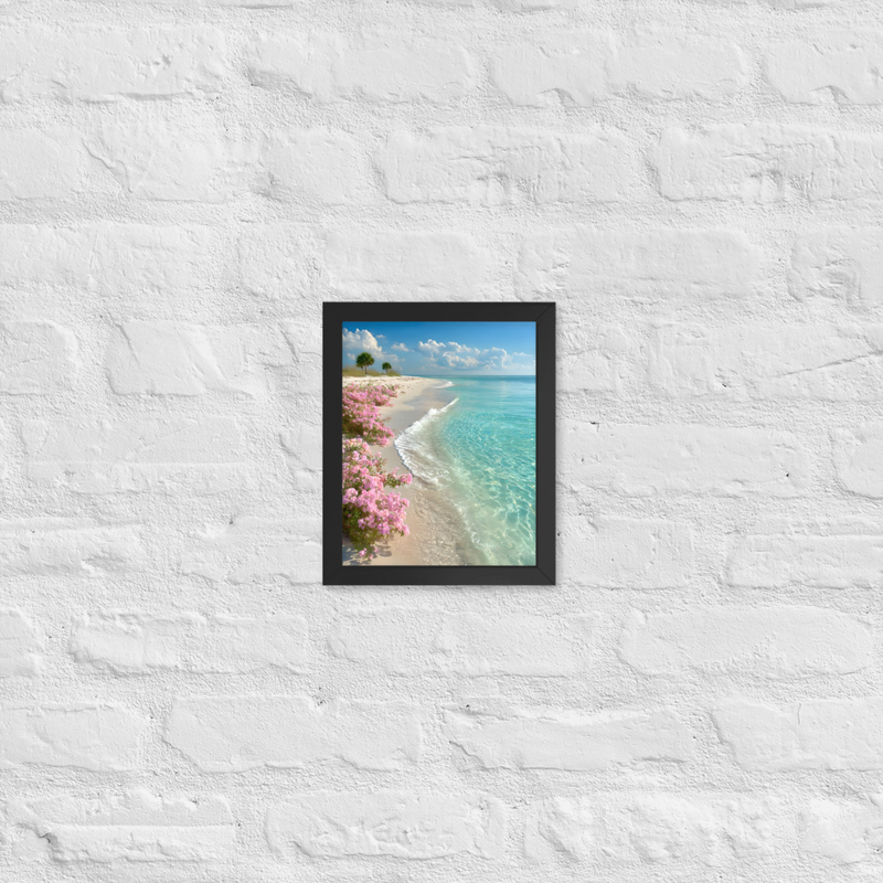 Pink Serenity Premium Luster Photo Paper Framed Poster 