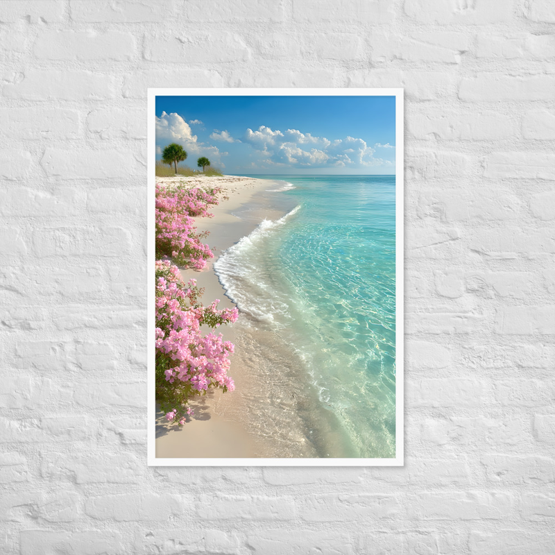 Pink Serenity Premium Luster Photo Paper Framed Poster