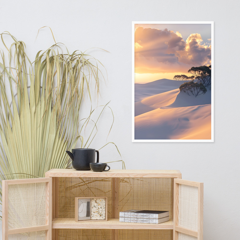 Silent Dunes Premium Luster Photo Paper Framed Poster