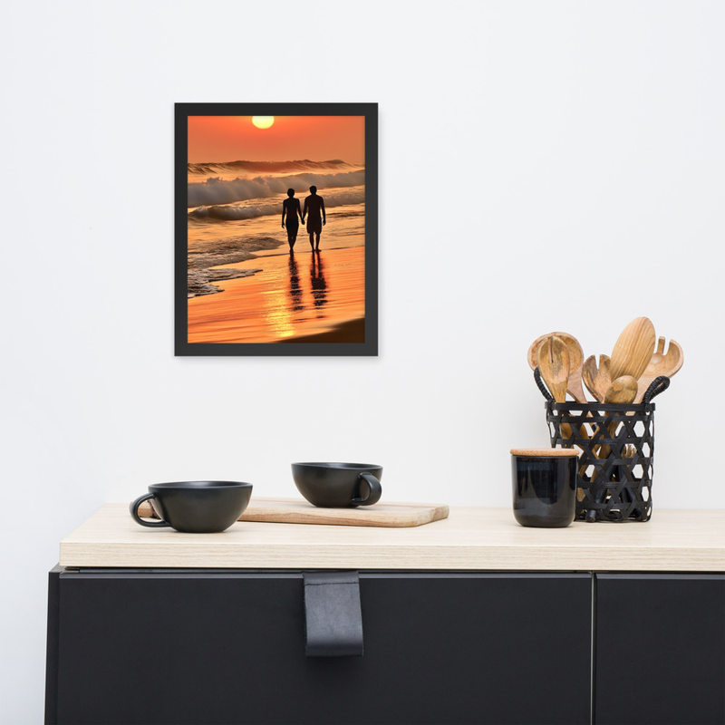 Golden Hour Premium Luster Photo Paper Framed Poster 