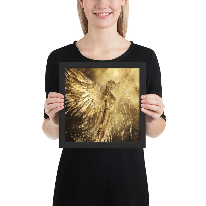 Divine Aurum Premium Luster Photo Paper Framed Poster 