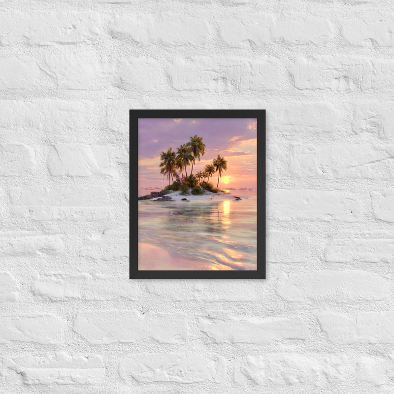 Heaven Island Premium Luster Photo Paper Framed Poster 