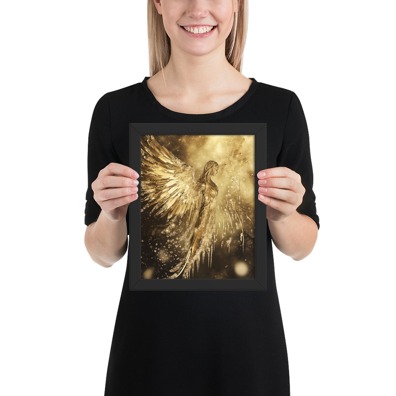 Divine Aurum Premium Luster Photo Paper Framed Poster 