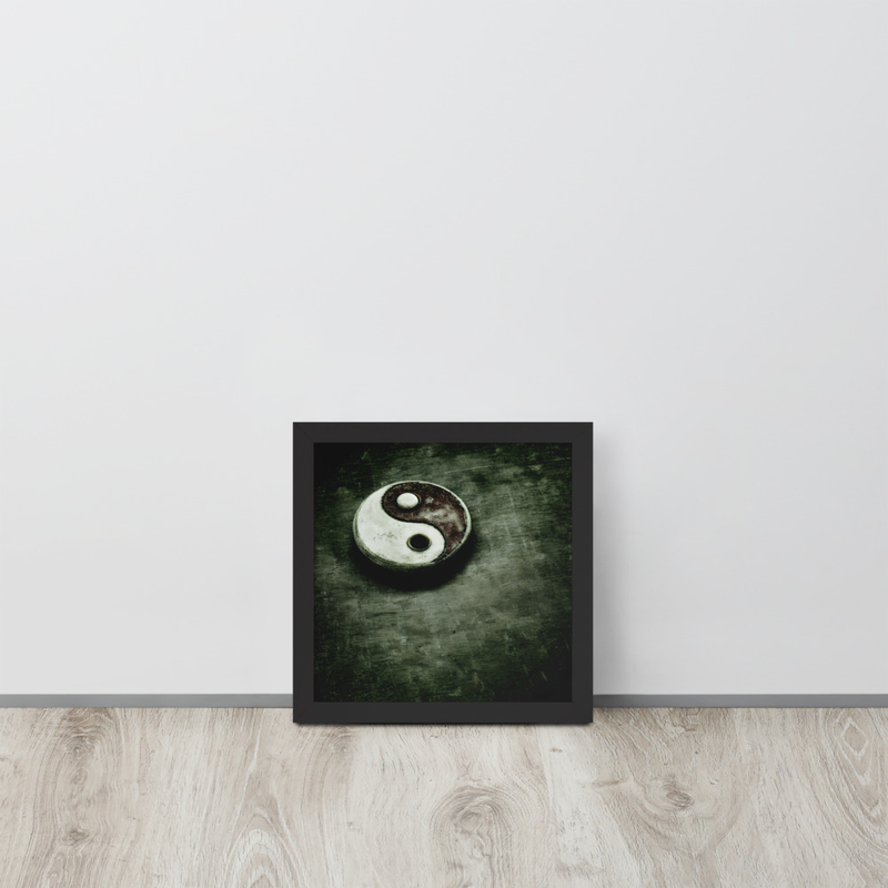 Ying Yang Premium Wall Art Premium Luster Photo Paper Framed Poster 