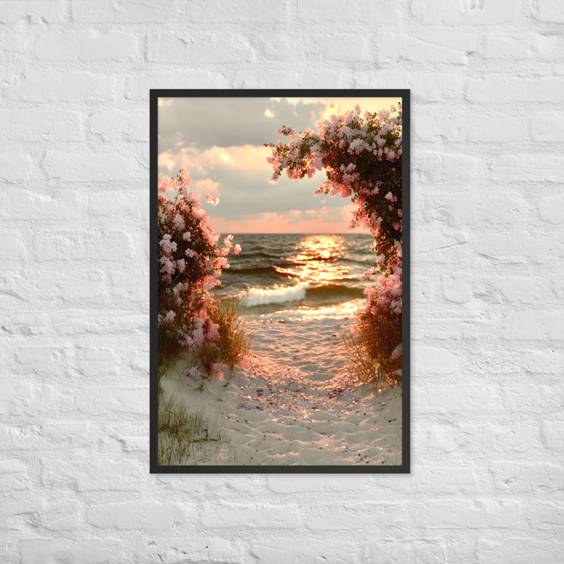 Flower Passage Premium Luster Photo Paper Framed Poster
