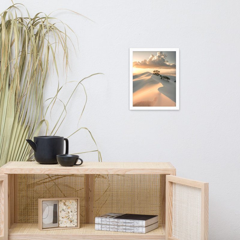 Sand Halo Premium Luster Photo Paper Framed Poster 