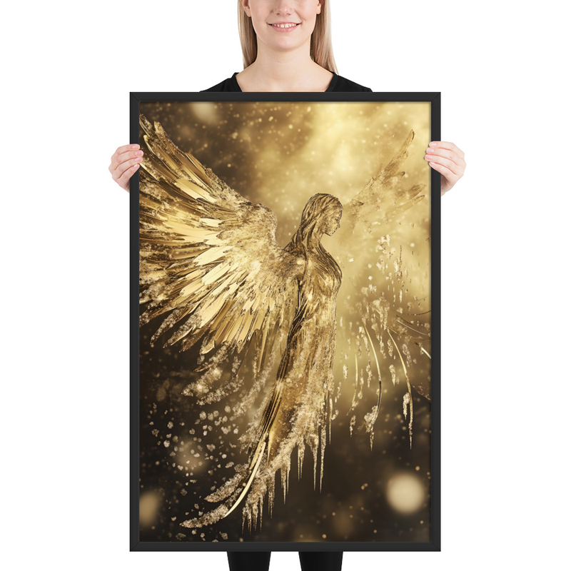 Divine Aurum Premium Luster Photo Paper Framed Poster