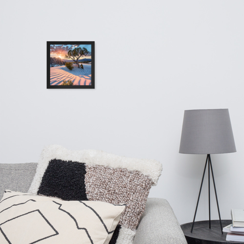 Shadowed Dunes Premium Luster Photo Paper Framed Poster 