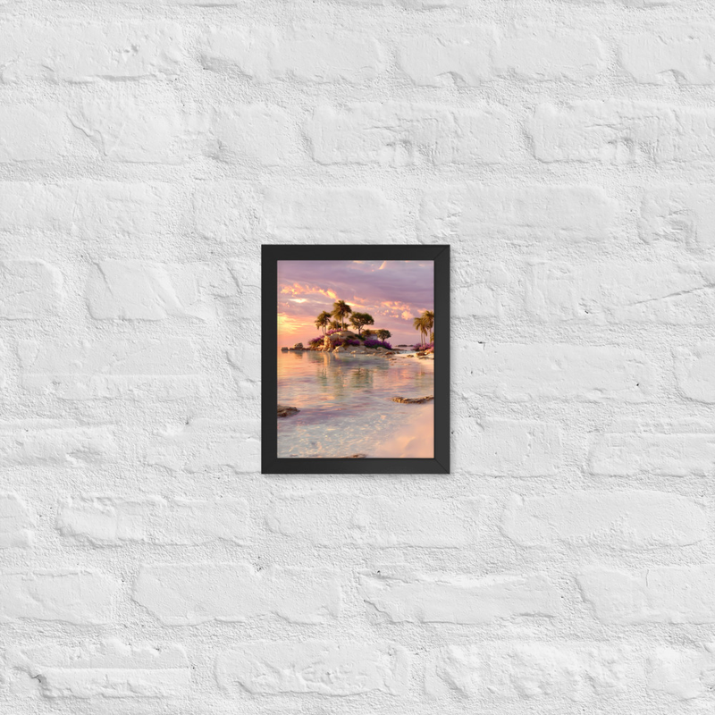 Serenity Island Premium Luster Photo Paper Framed Poster 