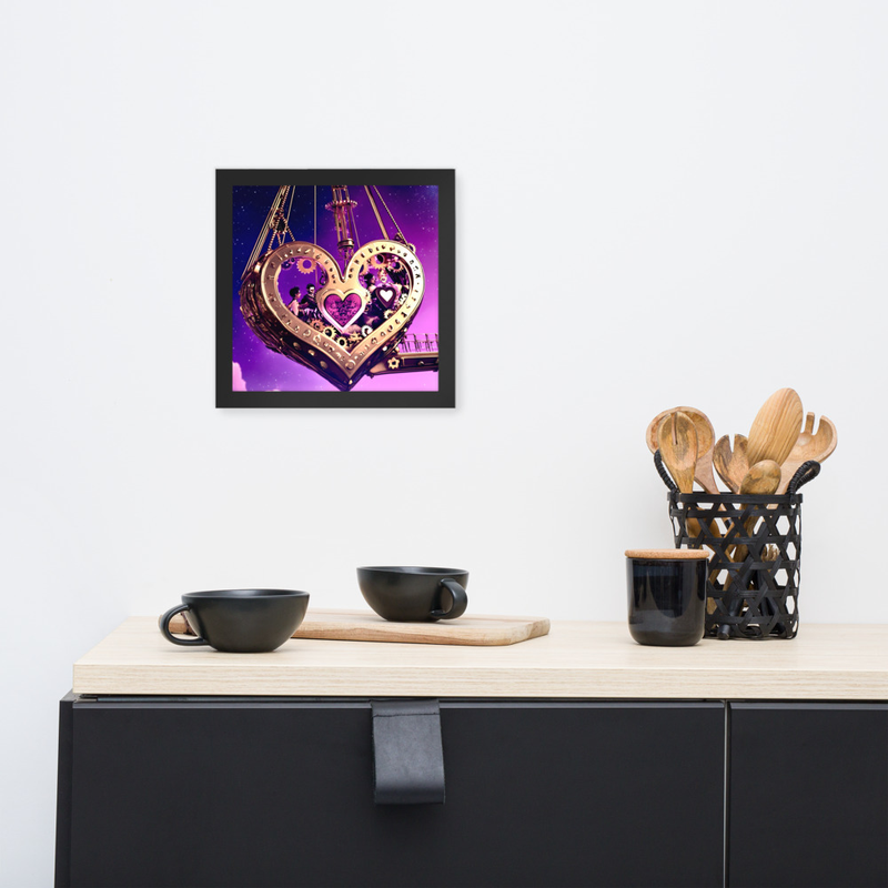 Starry Night Premium Luster Photo Paper Framed Poster 