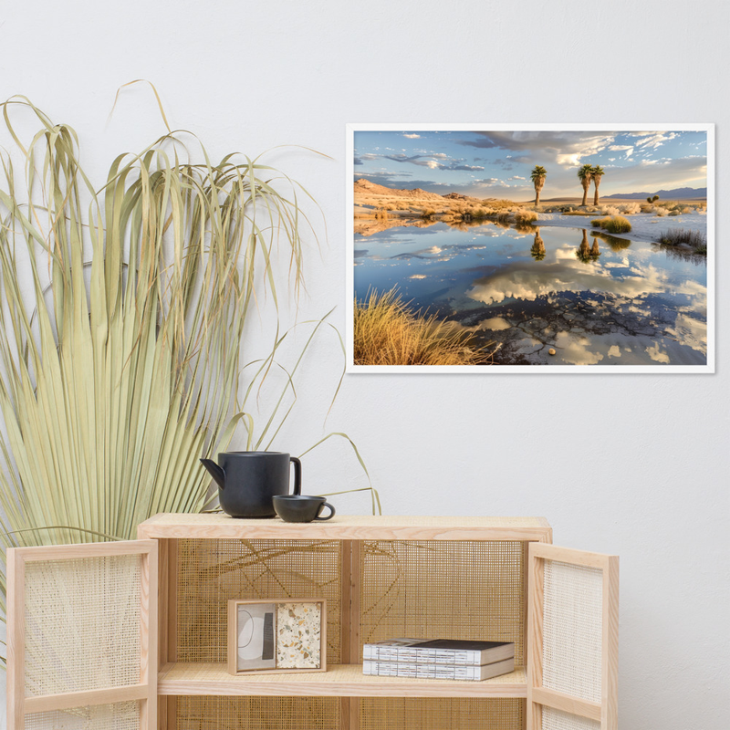 Rocky Oasis Premium Luster Photo Paper Framed Poster