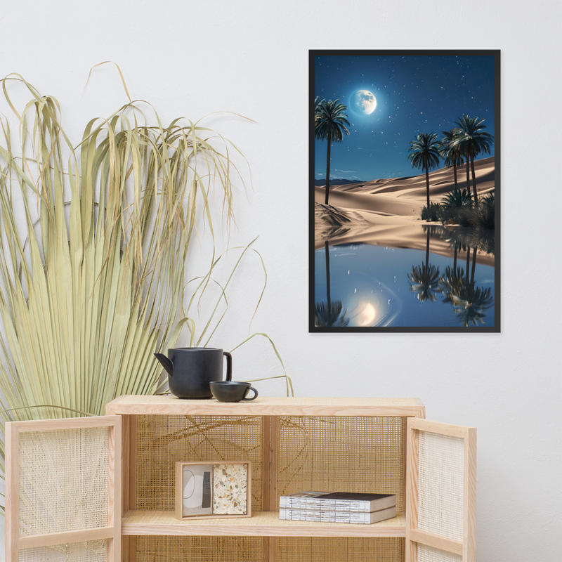 Blue Desert Premium Luster Photo Paper Framed Poster