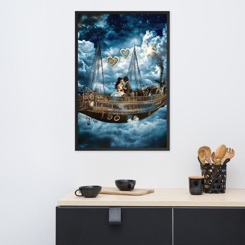 Romantic Dreamscape Premium Luster Photo Paper Framed Poster