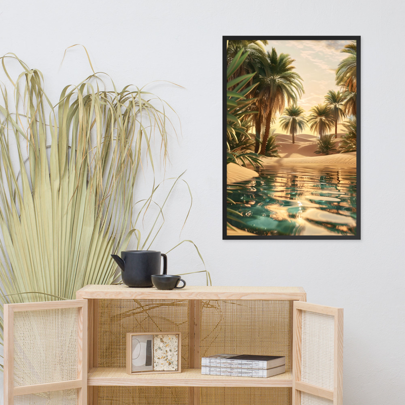 Cool Oasis Premium Luster Photo Paper Framed Poster
