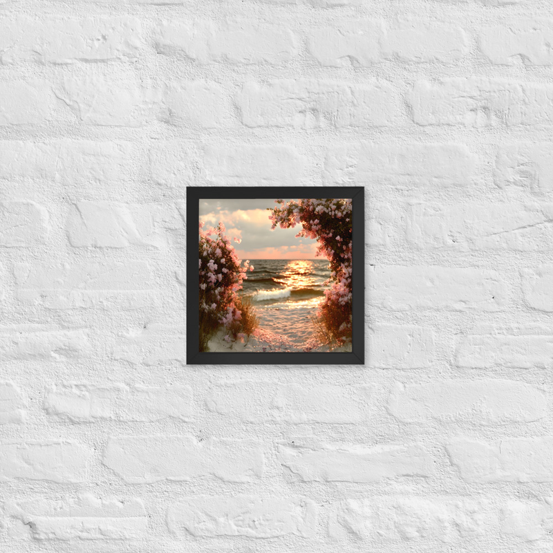 Flower Passage Premium Luster Photo Paper Framed Poster 