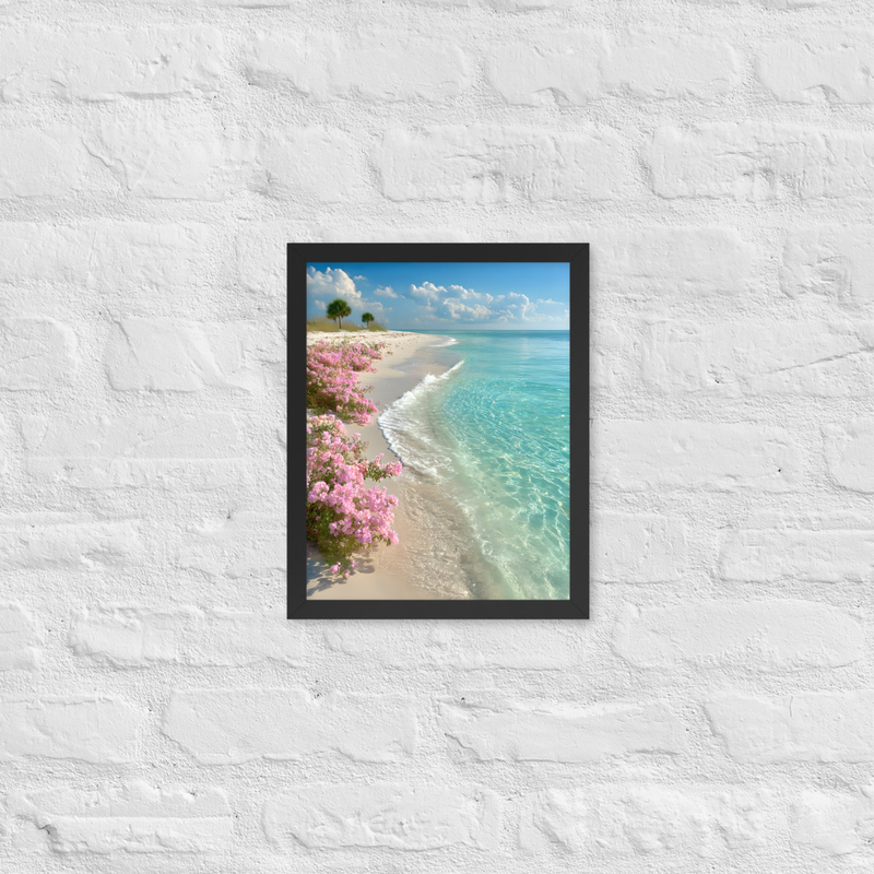 Pink Serenity Premium Luster Photo Paper Framed Poster 