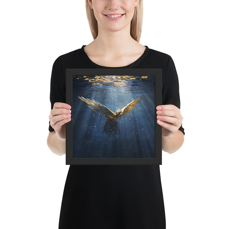 Water Bliss Premium Luster Photo Paper Framed Poster 