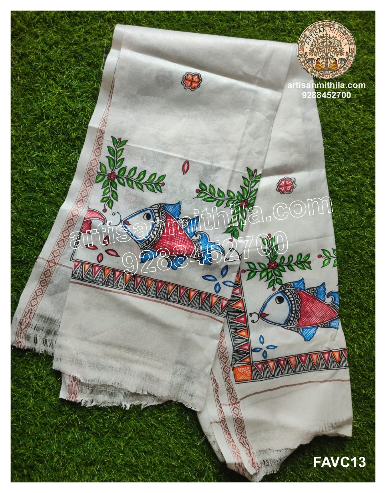 Hand-Painted Cotton Mithila Ang Vastra 