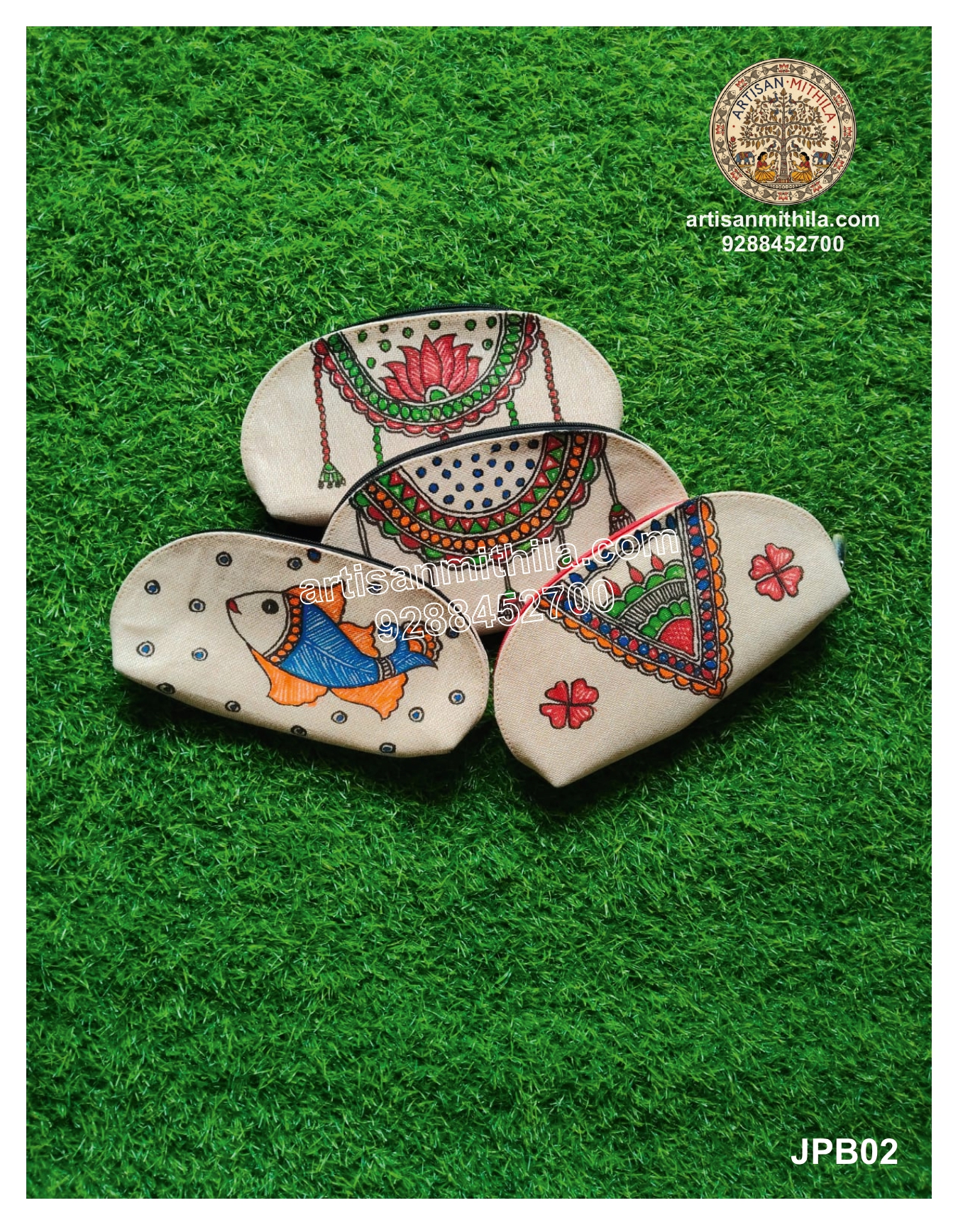 Hand-Painted Coin Pouches