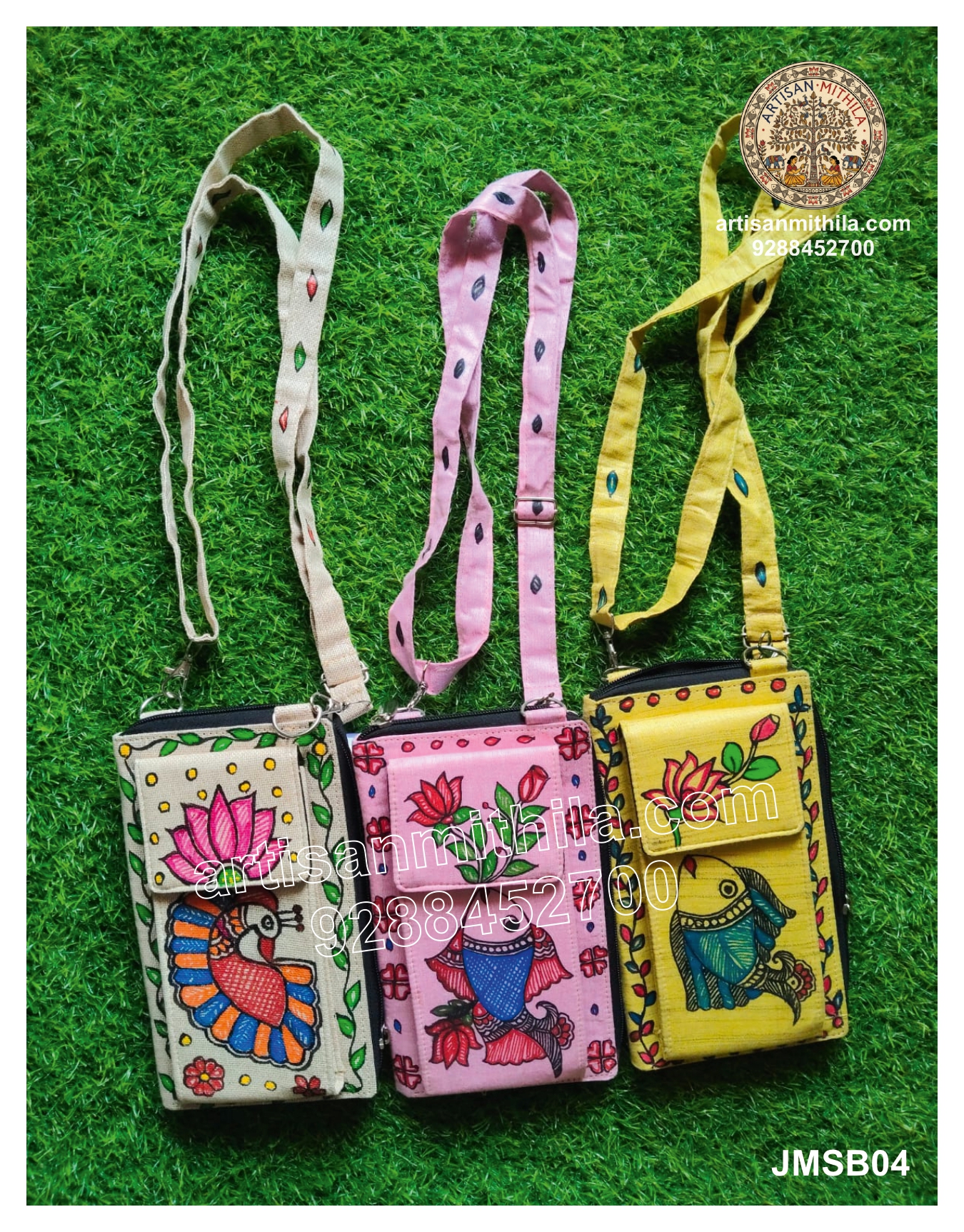 Hand-Painted Sling Bags