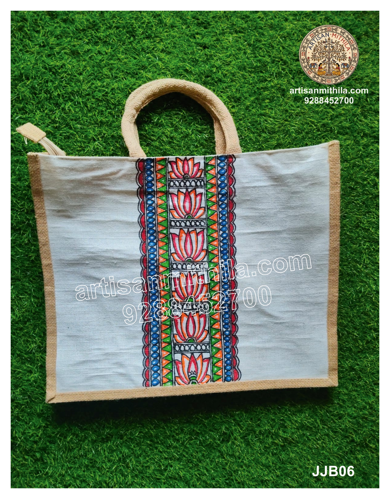 Handcrafted Madhubani Tote Bag