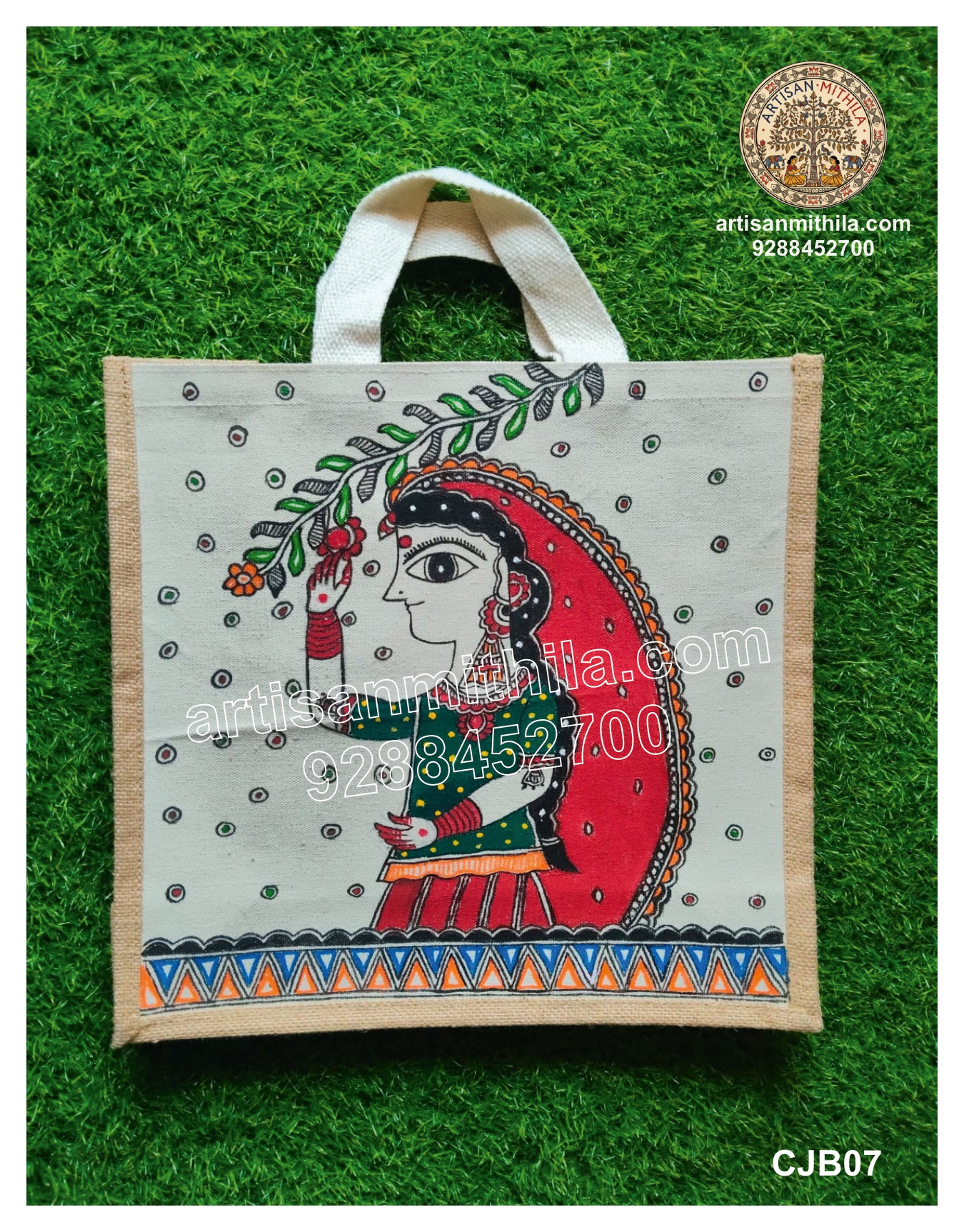 Madhubani Art Jute Bag